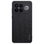 Xiaomi Redmi K90 Pro Max 5G / Poco F8 Ultra-skal Trästruktur PU-läderbelagd PC TPU-mobilskal
