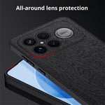 Xiaomi Redmi K90 Pro Max 5G / Poco F8 Ultra-skal Trästruktur PU-läderbelagd PC TPU-mobilskal