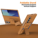 Til Samsung Galaxy Z Fold7 5G-cover RFID-blokerende kortholder PC-telefoncover med støttefod