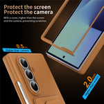 Til Samsung Galaxy Z Fold7 5G-cover RFID-blokerende kortholder PC-telefoncover med støttefod