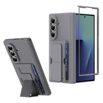 Til Samsung Galaxy Z Fold7 5G-cover RFID-blokerende kortholder PC-telefoncover med støttefod