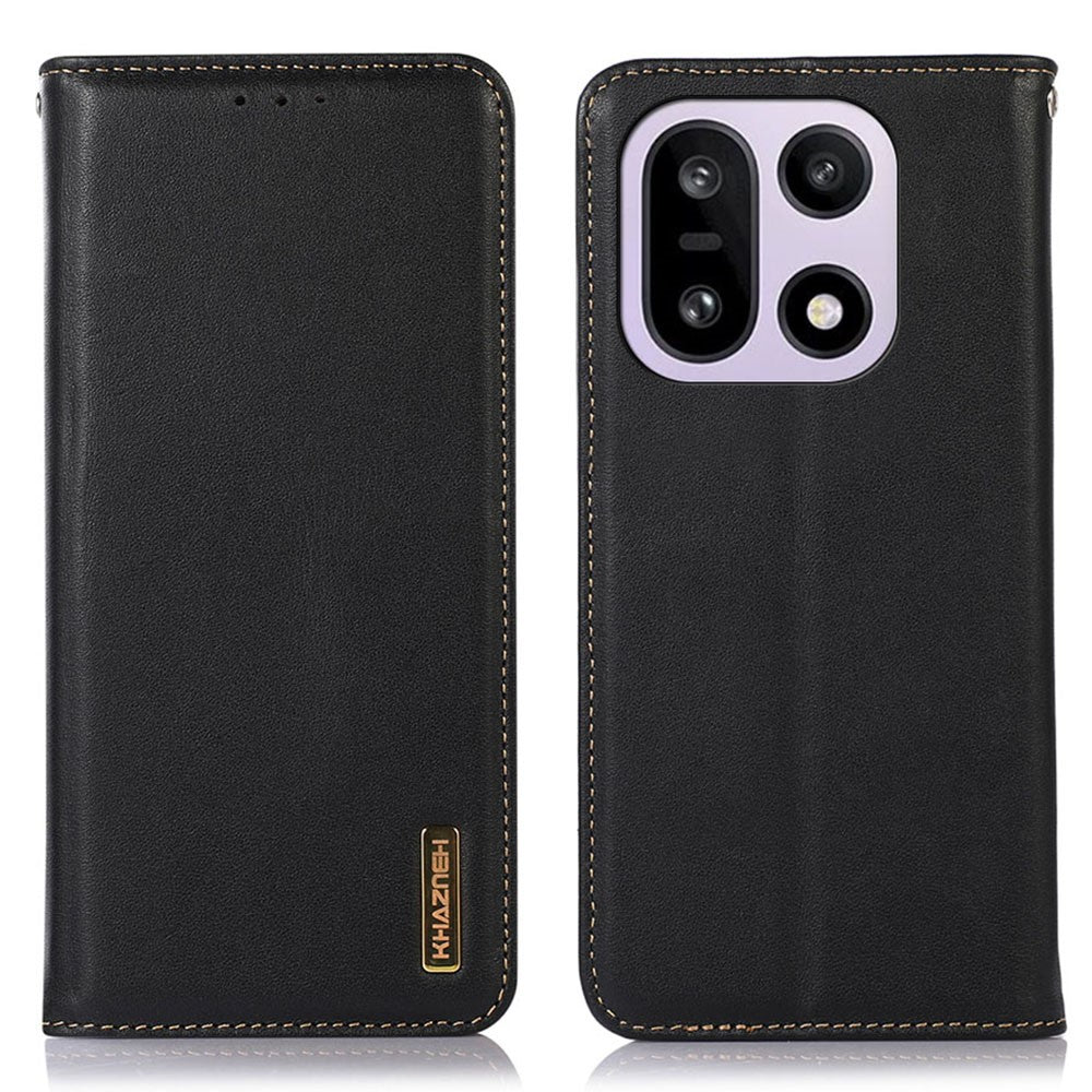 KHAZNEH För OnePlus 15 5G Plånboksskal Äkta Koläder mobilskal Nappatextur