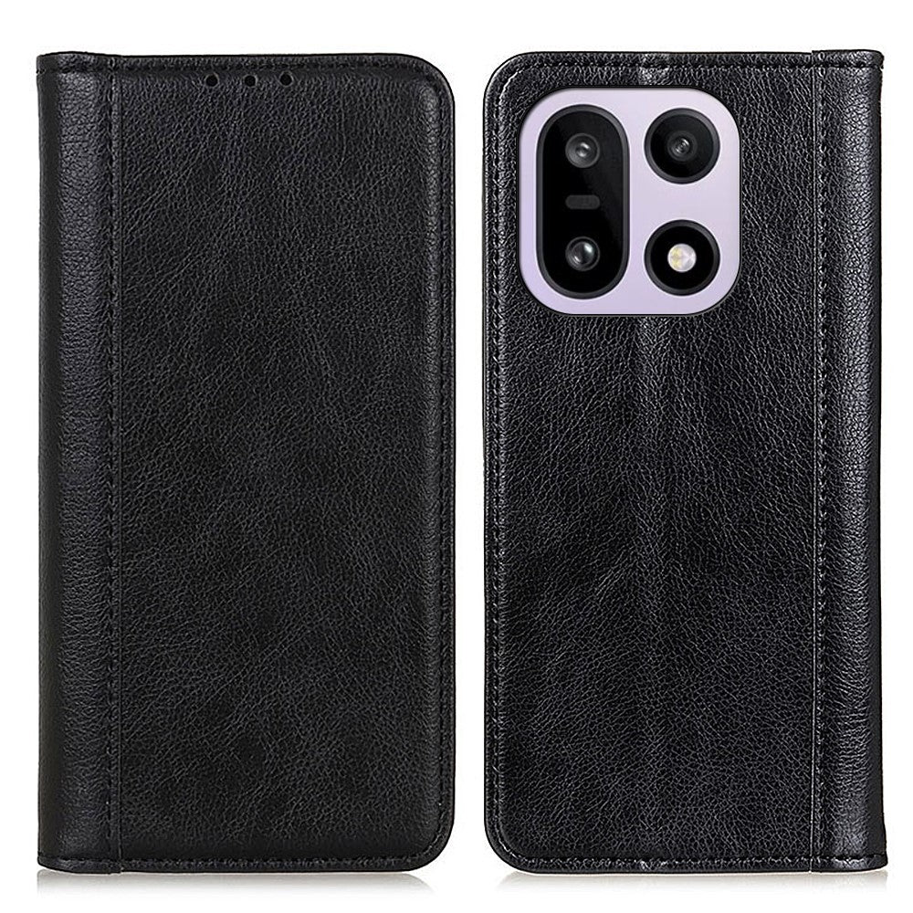 For OnePlus 15 5G Stand Case Split Leather Litchi Texture Wallet Phone Cover