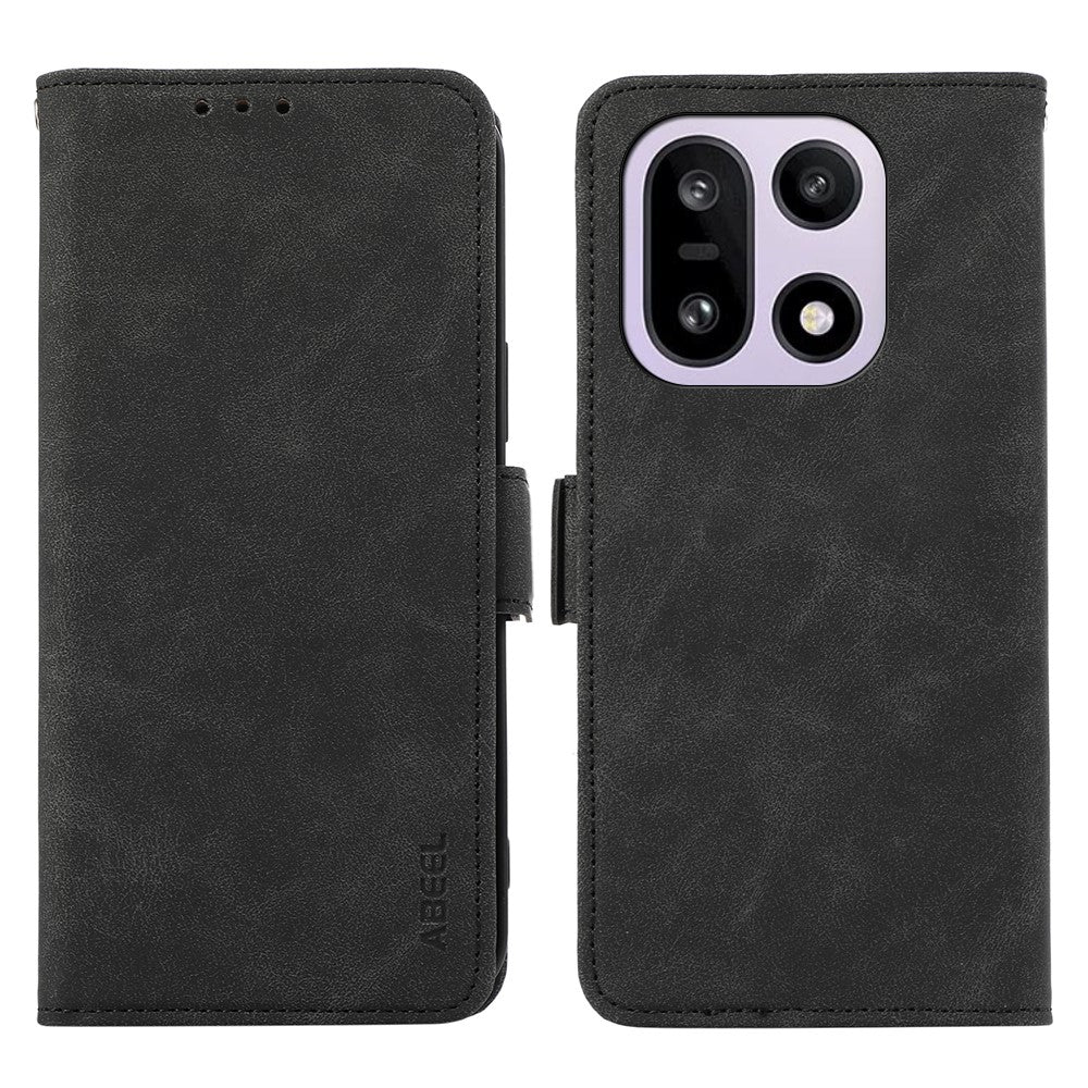 ABEEL For OnePlus 15 5G Case PU Leather Folio Stand View RFID Blocking Phone Cover