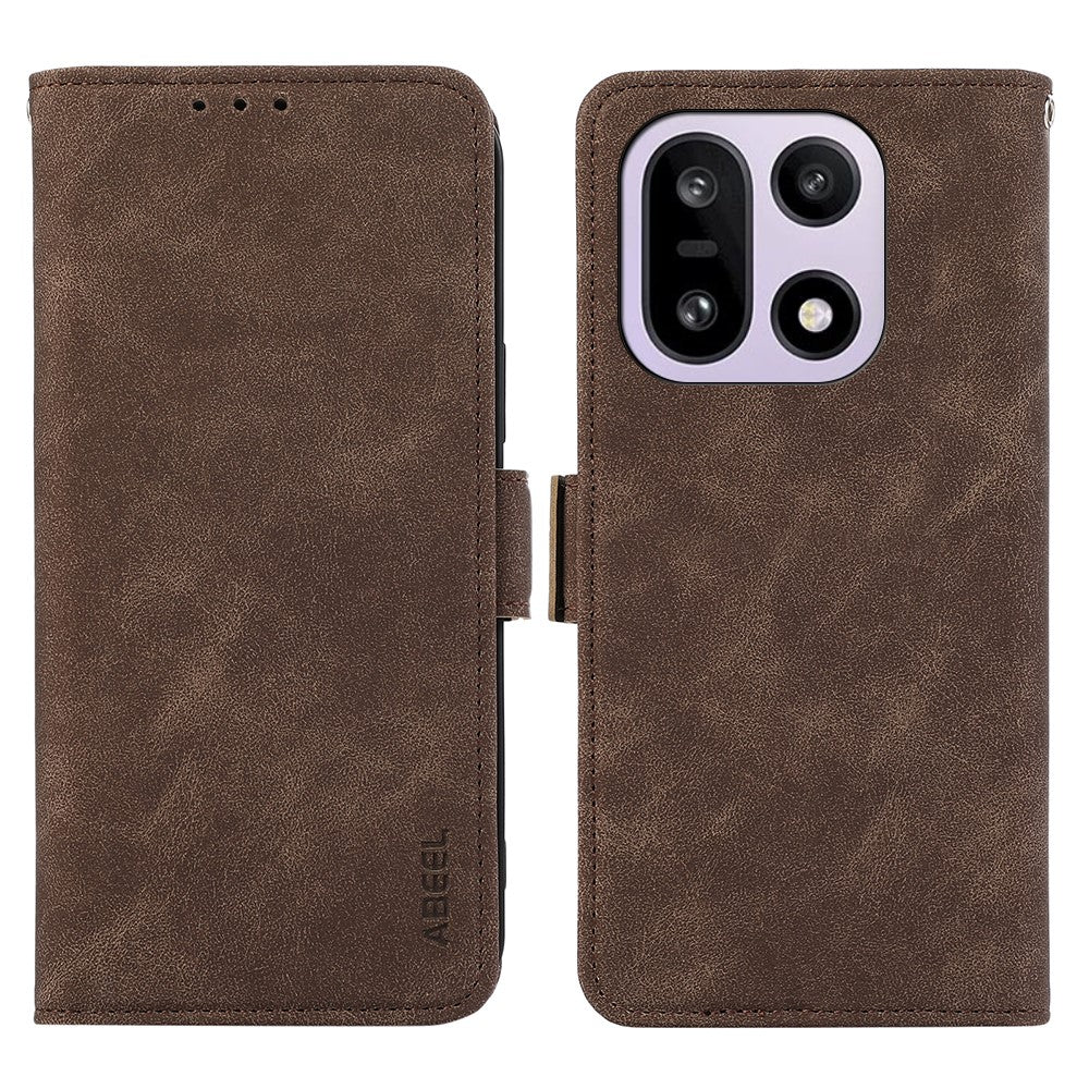 ABEEL For OnePlus 15 5G Case PU Leather Folio Stand View RFID Blocking Phone Cover