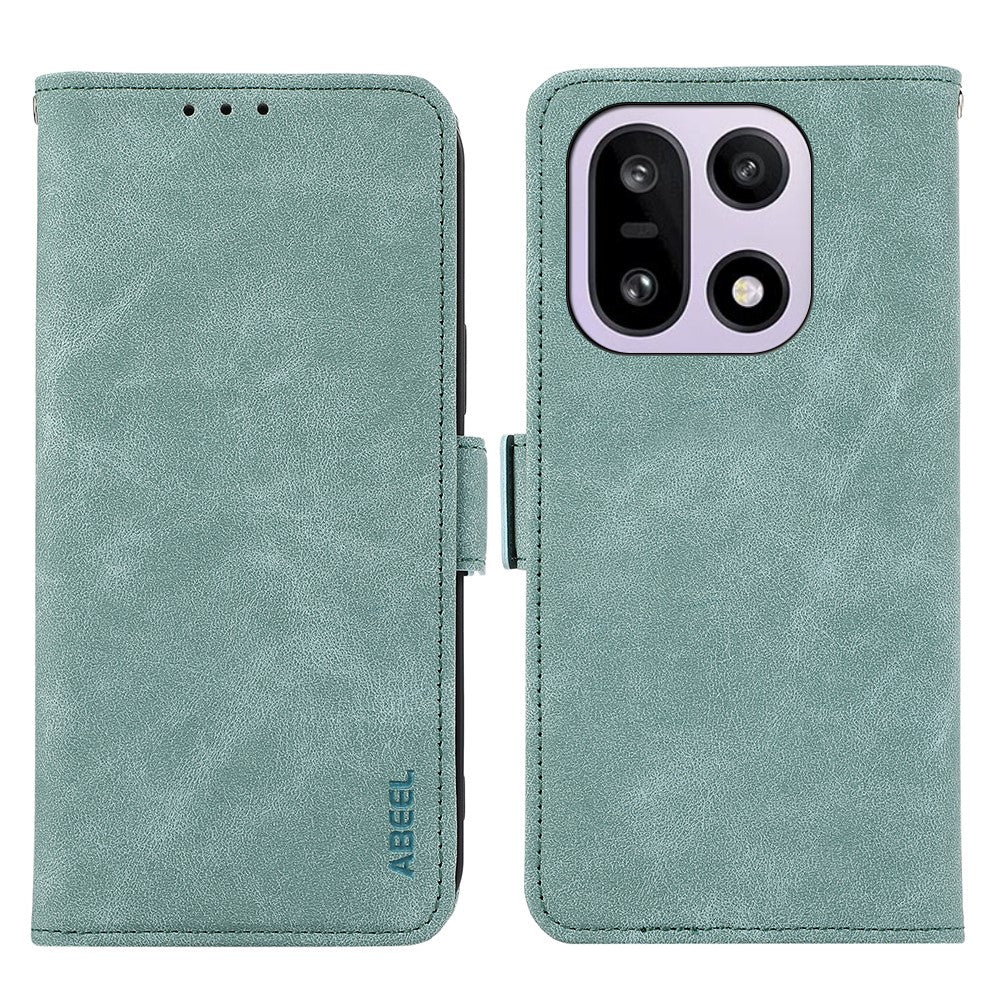 ABEEL For OnePlus 15 5G Case PU Leather Folio Stand View RFID Blocking Phone Cover