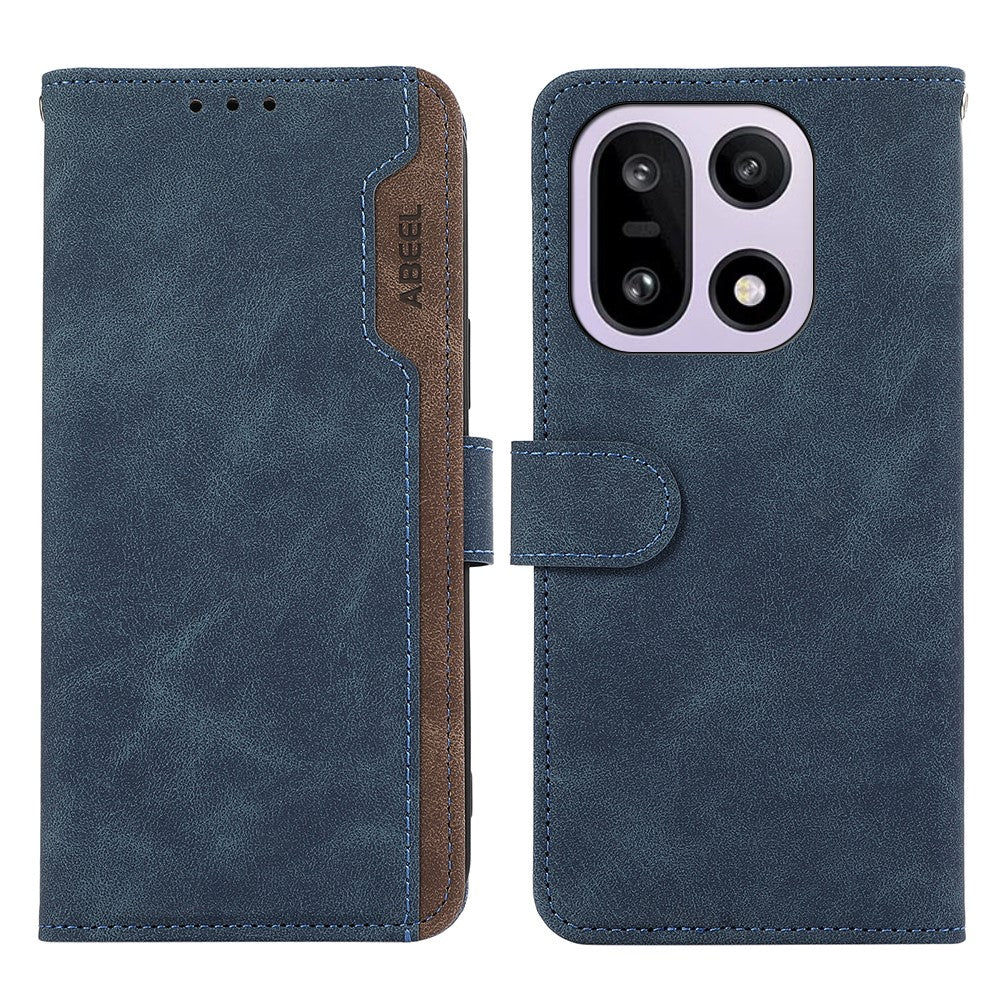 ABEEL For OnePlus 15 5G Case Color Splicing Leather Flip Phone Cover RFID Blocking