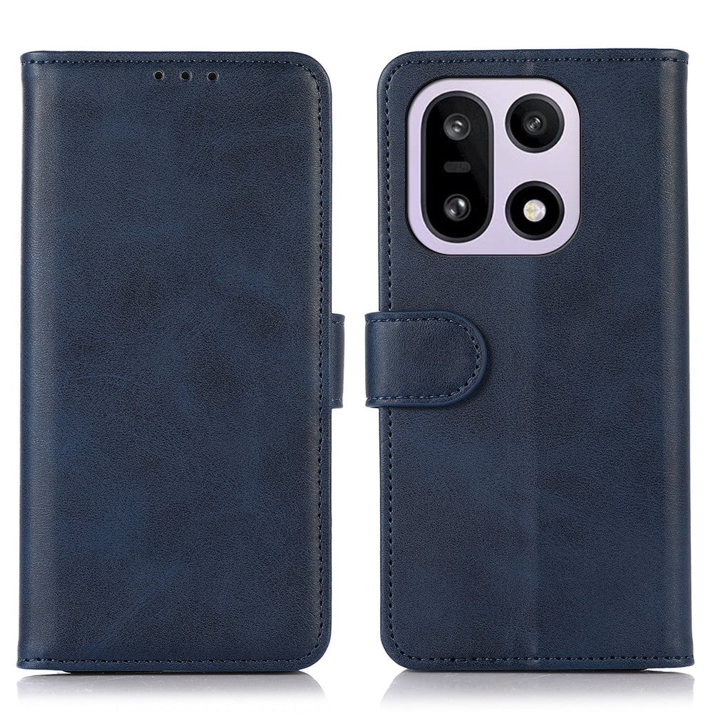For OnePlus 15 5G Case Cowhide Texture Leather Wallet Phone Cover with Stand