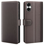 AMORUS For Samsung Galaxy A06 4G / 5G Stand Cases Calf Texture Genuine Split Leather Wallet Phone Cover