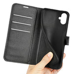 AMORUS For Samsung Galaxy A08 5G / A08 4G / A07 4G / A07s 4G / F07 4G / M07 4G Wallet Case Litchi Texture Shockproof Leather Flip Stand Phone Cover