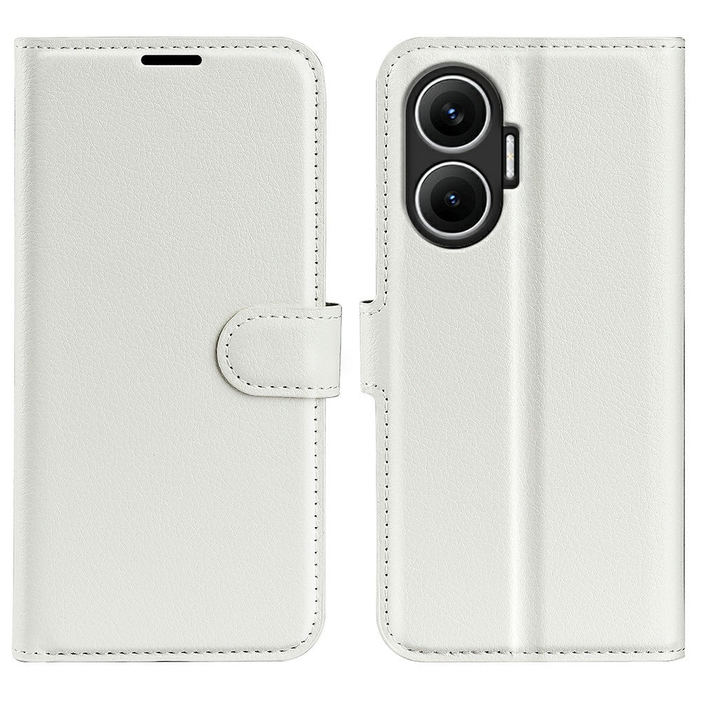 AMORUS pung-etui til Xiaomi Poco F7 5G / Redmi Turbo 4 Pro 5G, stødsikkert flip-telefoncover i læder med litchi-tekstur og stander