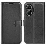 AMORUS pung-etui til Xiaomi Poco F7 5G / Redmi Turbo 4 Pro 5G, stødsikkert flip-telefoncover i læder med litchi-tekstur og stander
