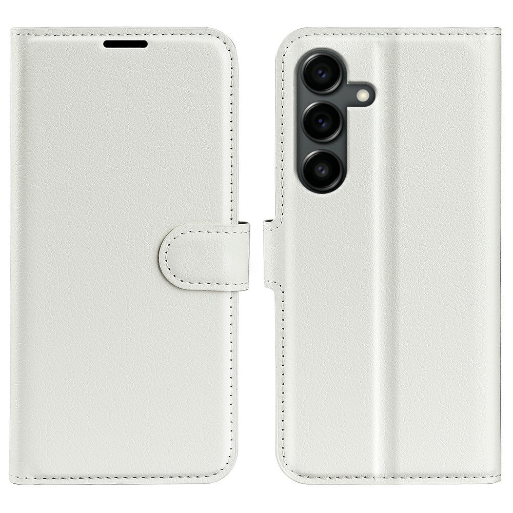 AMORUS For Samsung Galaxy S25 FE Wallet Case Litchi Texture Shockproof Leather Flip Stand Phone Cover