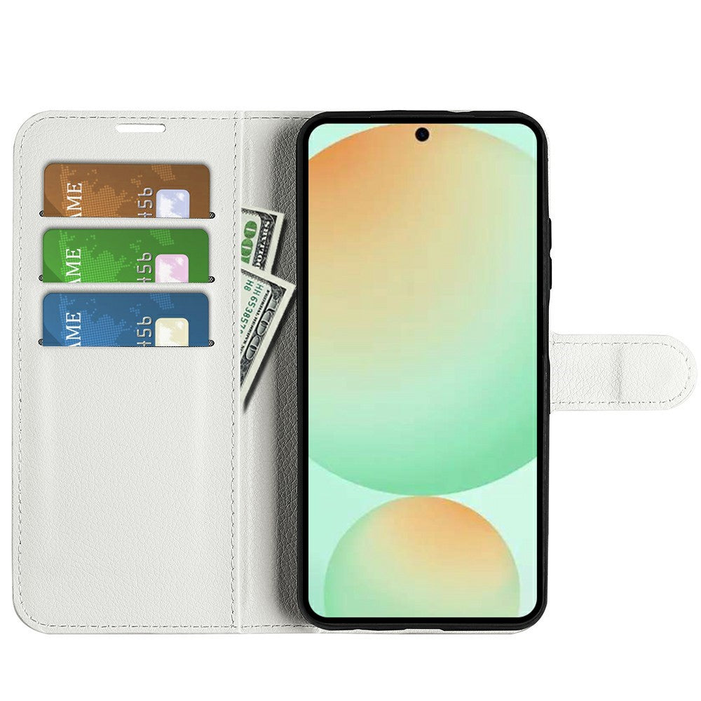 AMORUS For Samsung Galaxy S25 FE Wallet Case Litchi Texture Shockproof Leather Flip Stand Phone Cover
