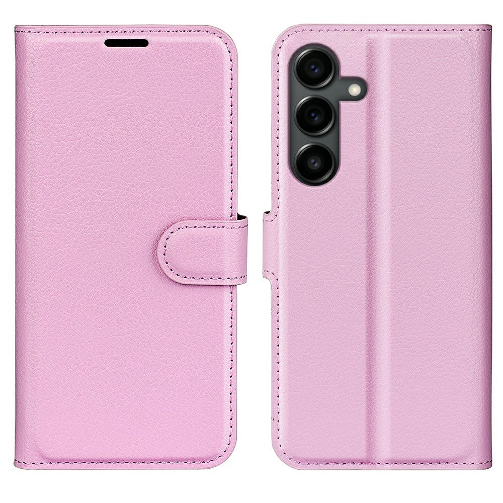 AMORUS For Samsung Galaxy S25 FE Wallet Case Litchi Texture Shockproof Leather Flip Stand Phone Cover
