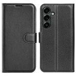 AMORUS For Samsung Galaxy S25 FE Wallet Case Litchi Texture Shockproof Leather Flip Stand Phone Cover