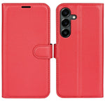 AMORUS For Samsung Galaxy S25 FE Wallet Case Litchi Texture Shockproof Leather Flip Stand Phone Cover