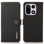 KHAZNEH for OnePlus 15 5G Case Genuine Cow Leather RFID Blocking Wallet Phone Cover