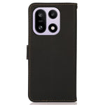 KHAZNEH for OnePlus 15 5G Case Genuine Cow Leather RFID Blocking Wallet Phone Cover