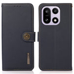 KHAZNEH for OnePlus 15 5G Case Genuine Cow Leather RFID Blocking Wallet Phone Cover