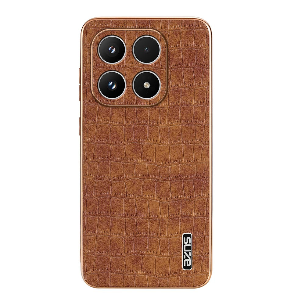 AZNS For Xiaomi 17 Case Electroplating Crocodile Texture PU + TPU Phone Cover