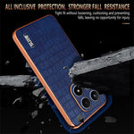 AZNS For Xiaomi 17 Case Electroplating Crocodile Texture PU + TPU Phone Cover