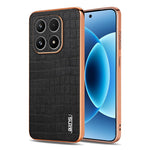 AZNS For Xiaomi 17 Case Electroplating Crocodile Texture PU + TPU Phone Cover