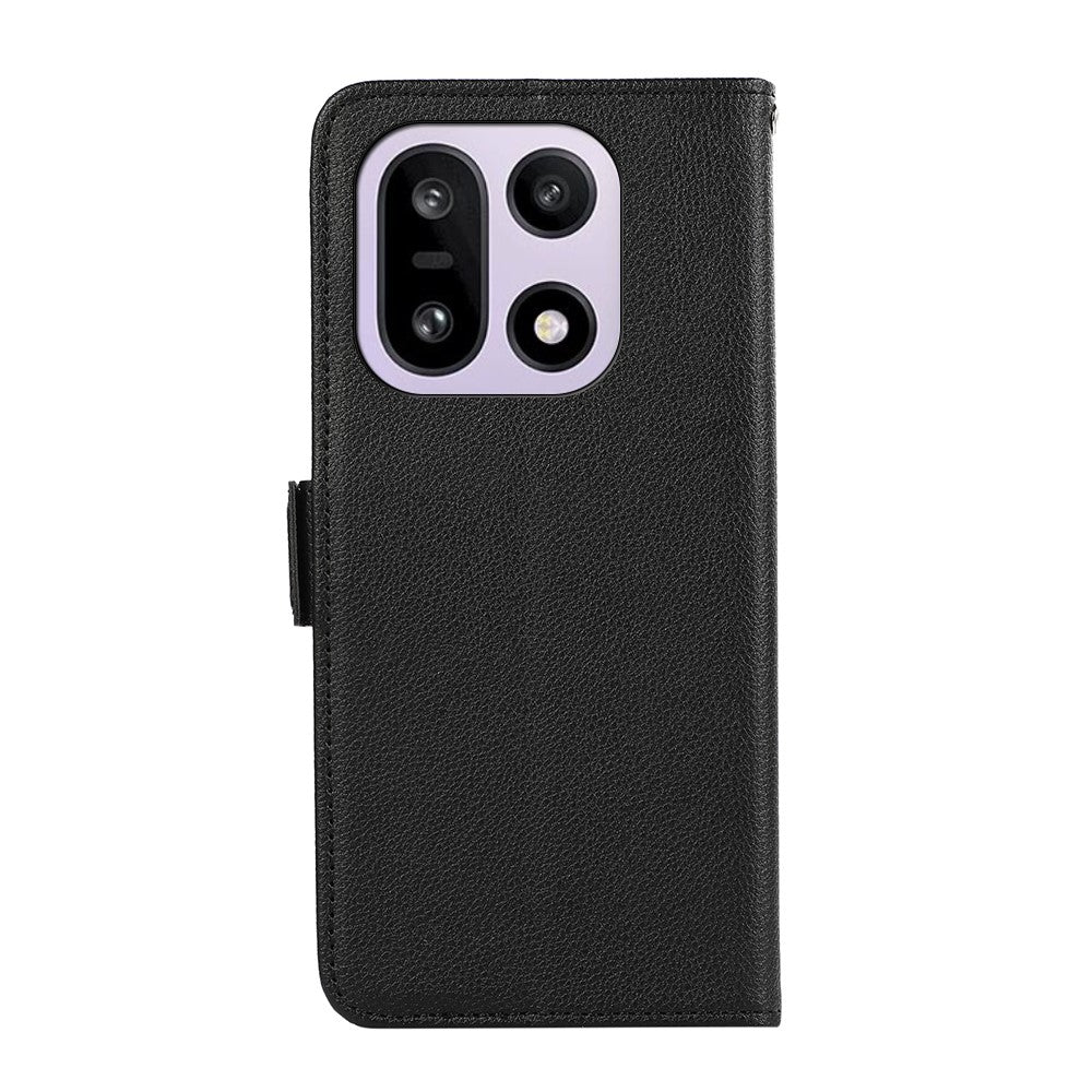 ABEEL For OnePlus 15 5G Case Litchi Texture Leather RFID Blocking Phone Cover