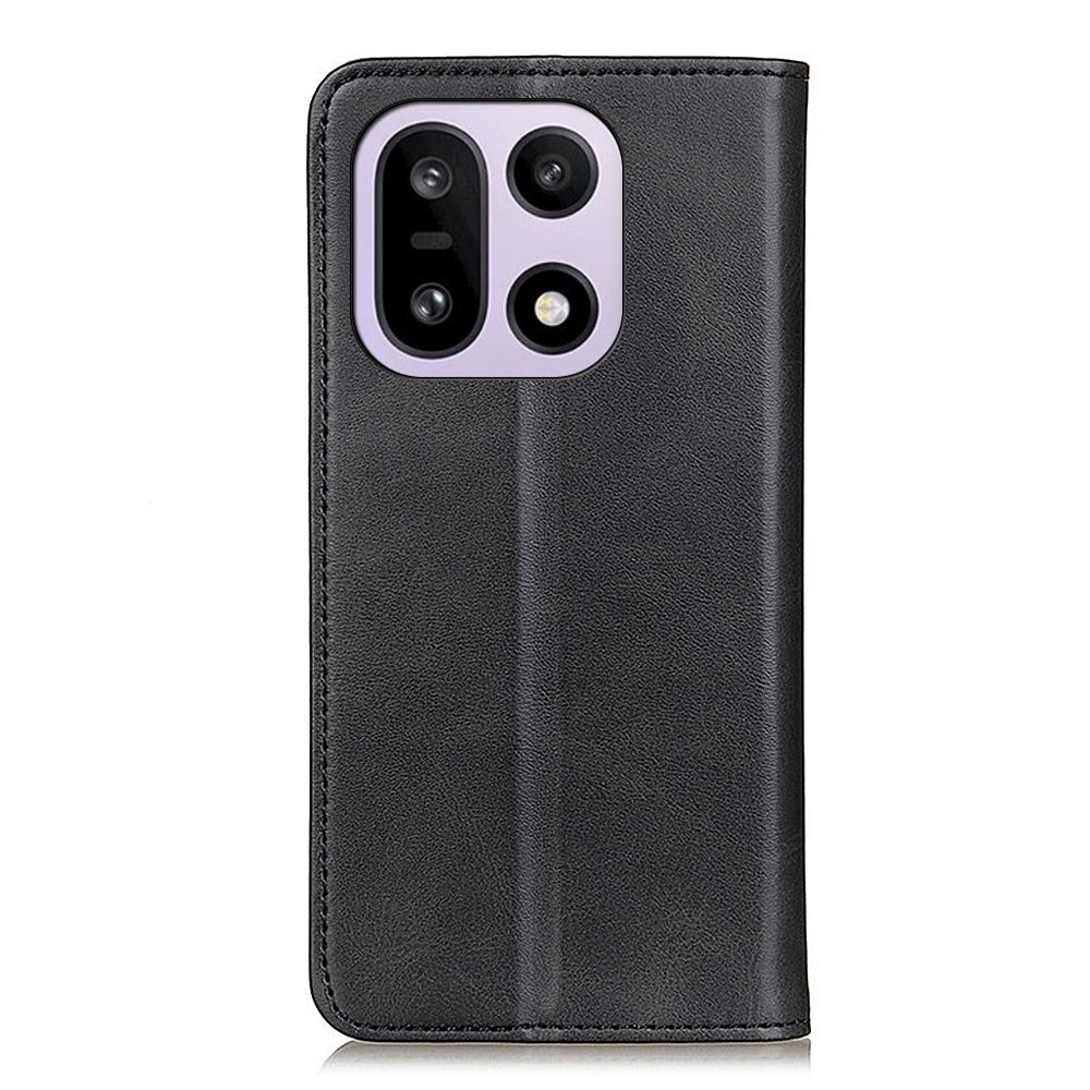 OnePlus 15 5G-skal i splitläder med flip-flip-plånbok