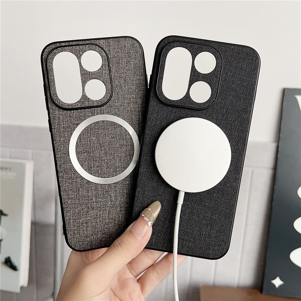 OnePlus 15 5G Magnetiskt Skal Fallsäkert TPU + Tyg Baksida mobilskydd