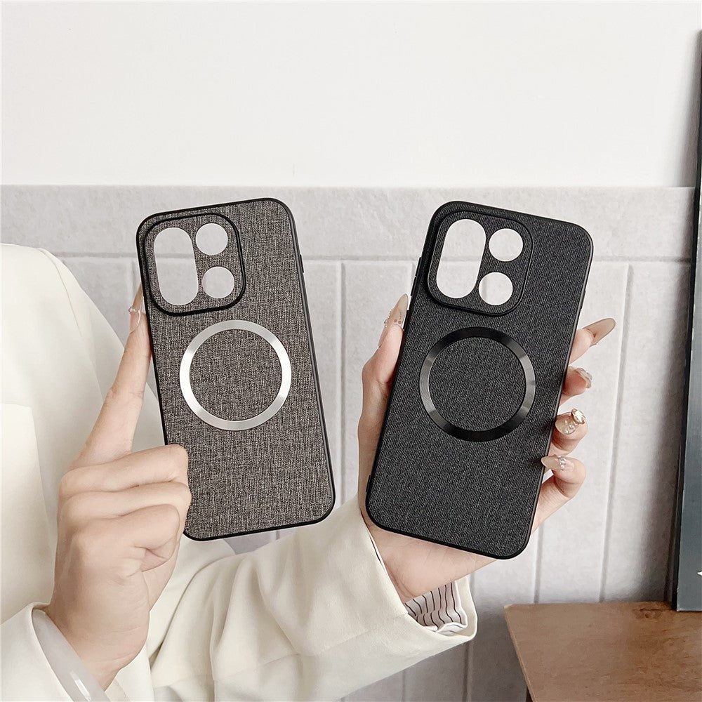 OnePlus 15 5G Magnetiskt Skal Fallsäkert TPU + Tyg Baksida mobilskydd