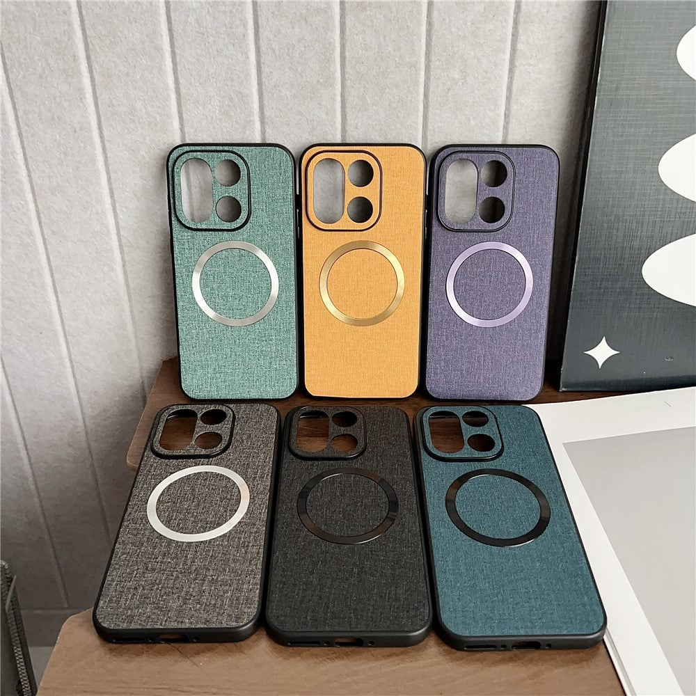 OnePlus 15 5G Magnetiskt Skal Fallsäkert TPU + Tyg Baksida mobilskydd