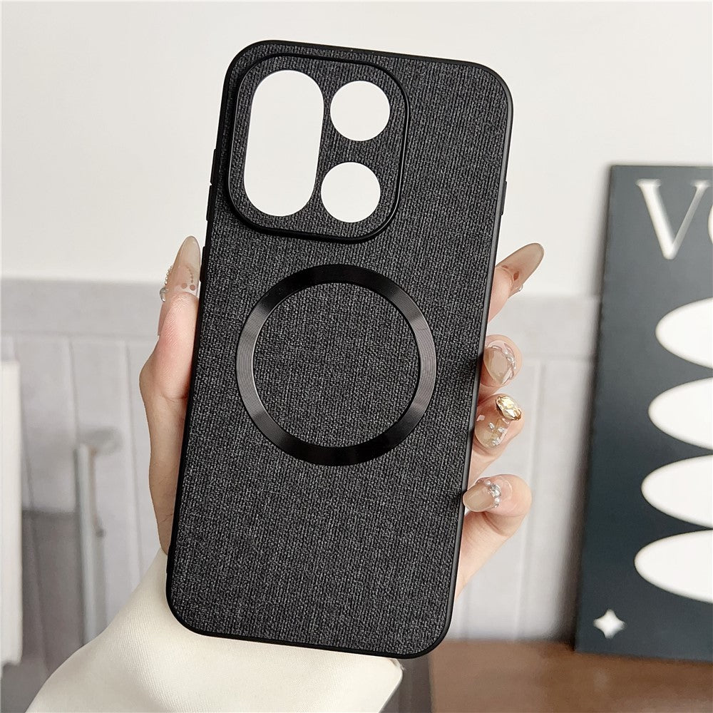OnePlus 15 5G Magnetiskt Skal Fallsäkert TPU + Tyg Baksida mobilskydd