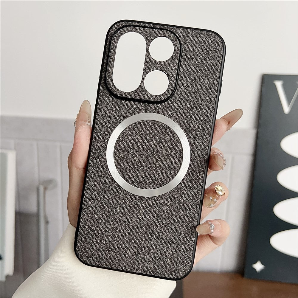 OnePlus 15 5G Magnetiskt Skal Fallsäkert TPU + Tyg Baksida mobilskydd