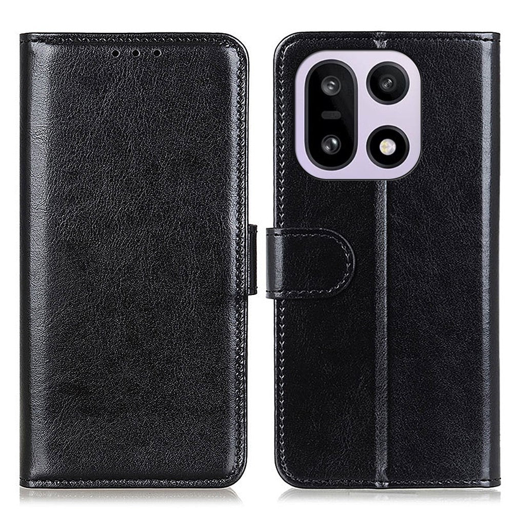For OnePlus 15 5G Case Crazy Horse Texture PU Leather Phone Stand Cover