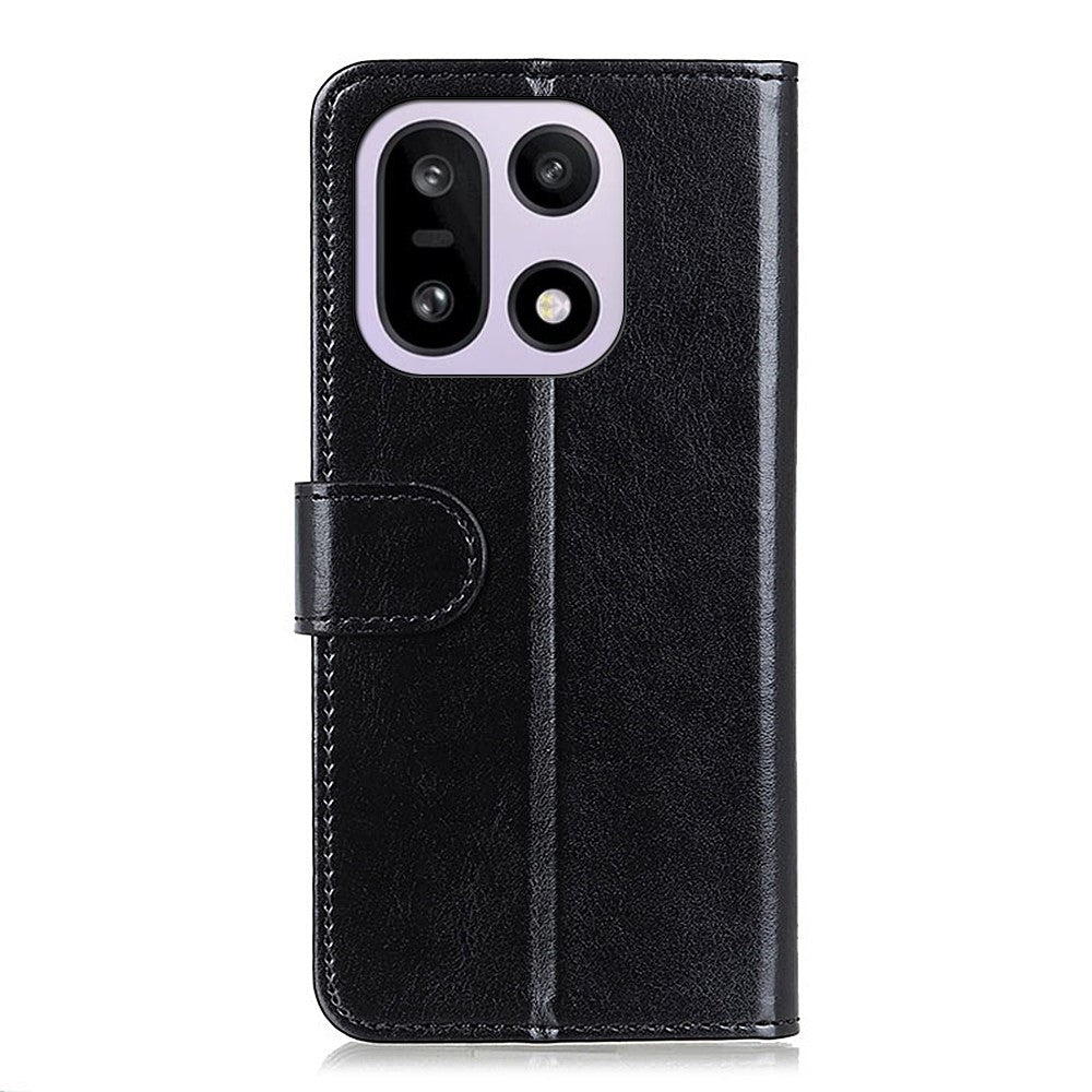 For OnePlus 15 5G Case Crazy Horse Texture PU Leather Phone Stand Cover