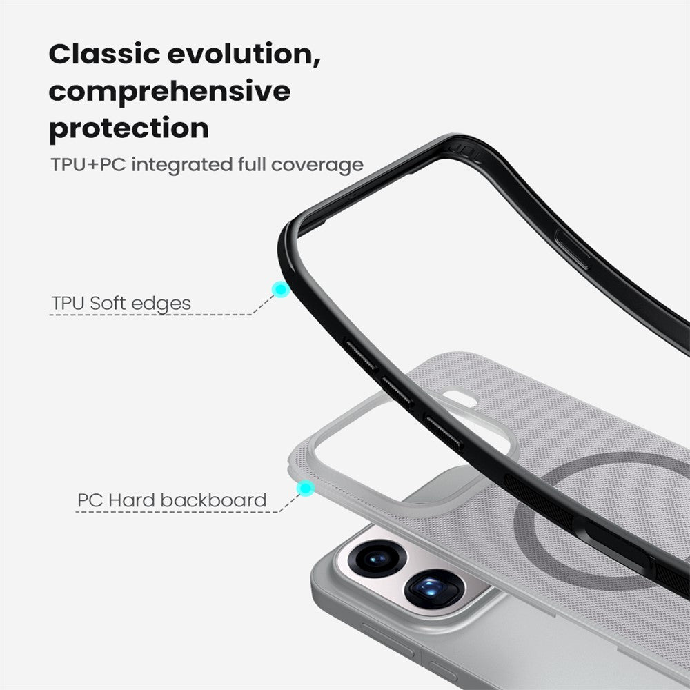 NILLKIN Super Frosted Shield Pro for Oppo Find X9 Pro 5G Magnetic Case Matte PC TPU Clear Black Phone Back Cover