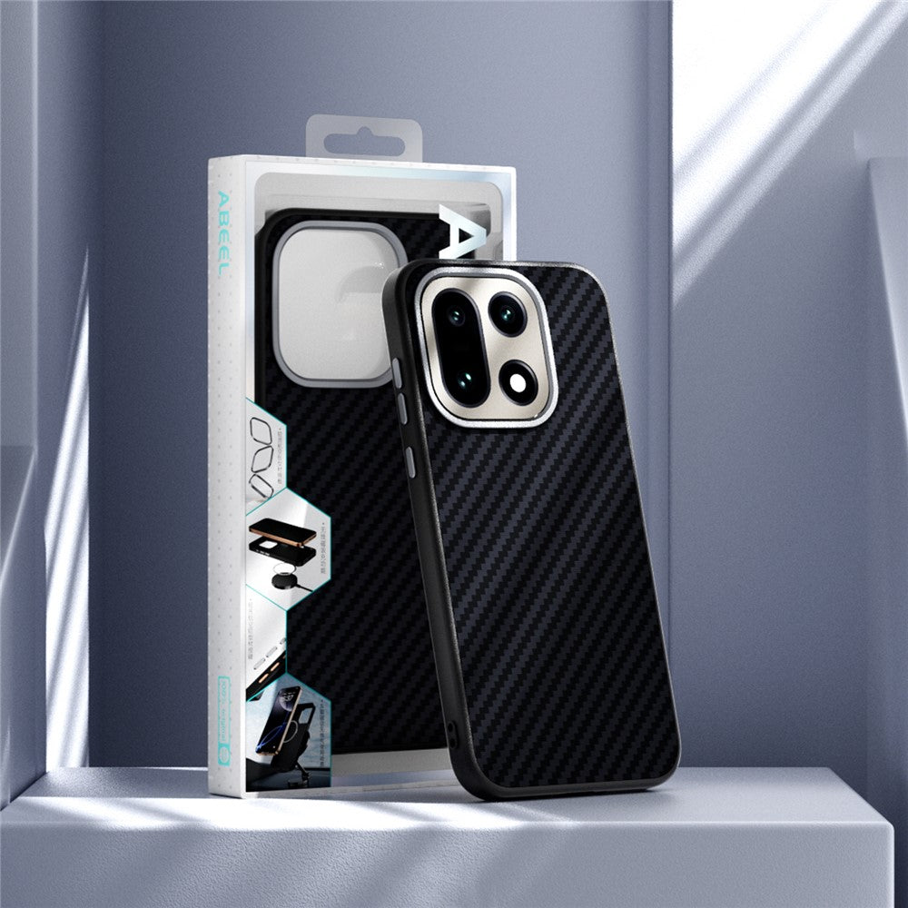 ABEEL For OnePlus 15 5G Magnetic Case Carbon Fiber Texture Back Cover