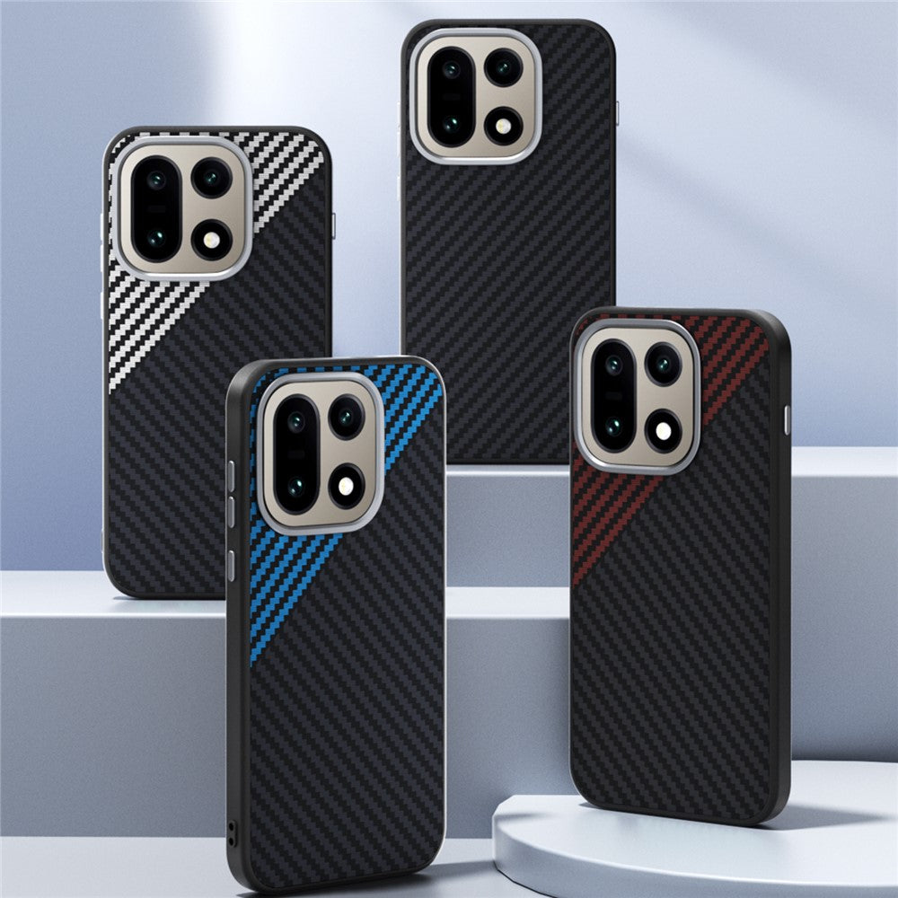 ABEEL For OnePlus 15 5G Magnetic Case Carbon Fiber Texture Back Cover