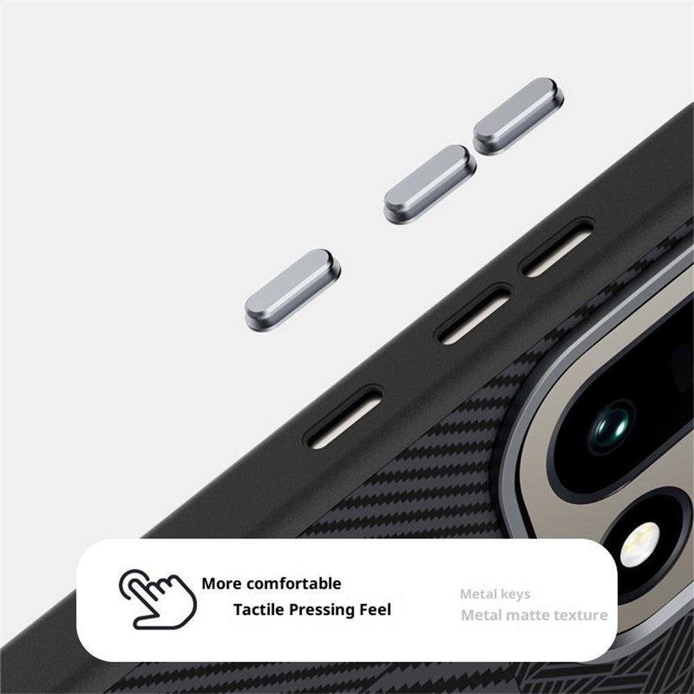 ABEEL-magnetcover til OnePlus 15 5G, PC + TPU + aluminiumslegering + slankt PU-læder-mobilcover