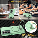 Samsung Galaxy S25+ / S24+ Magnetiskt skal Roterande ring Stödfunktion TPU + PC mobilbaksida