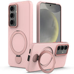 Samsung Galaxy S25+ / S24+ Magnetiskt skal Roterande ring Stödfunktion TPU + PC mobilbaksida