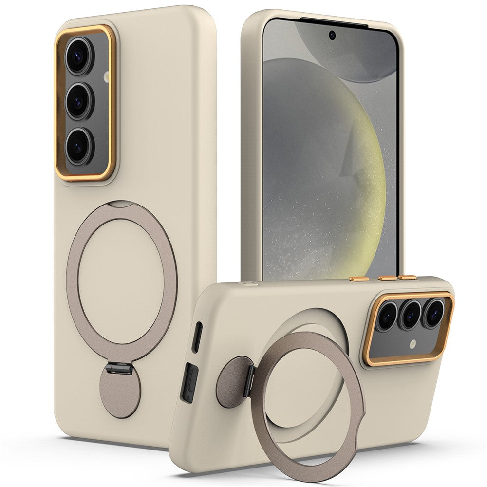 Samsung Galaxy S25+ / S24+ Magnetiskt skal Roterande ring Stödfunktion TPU + PC mobilbaksida