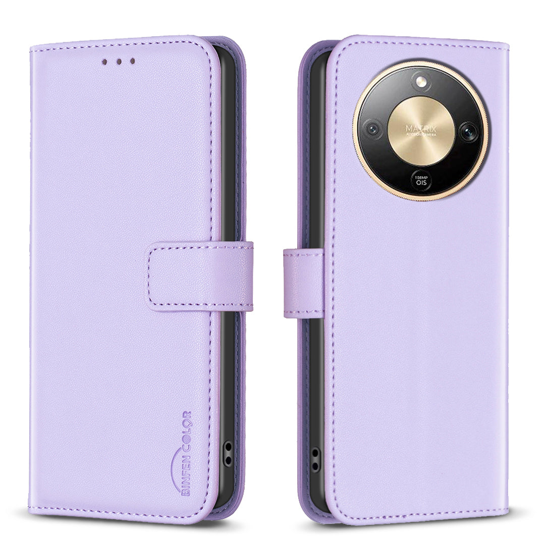 BINFEN COLOR For Honor Magic8 Lite 5G / X9d 5G / X70 5G Phone Case  BF17 Wallet Folio Flip Leather Cover