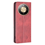 For Honor Magic8 Lite 5G / X9d 5G / X70 5G Case Card Slots Geometry Imprint Leather Phone Cover
