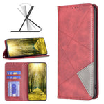 For Honor Magic8 Lite 5G / X9d 5G / X70 5G Case Card Slots Geometry Imprint Leather Phone Cover