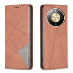 For Honor Magic8 Lite 5G / X9d 5G / X70 5G Case Card Slots Geometry Imprint Leather Phone Cover