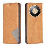 For Honor Magic8 Lite 5G / X9d 5G / X70 5G Case Card Slots Geometry Imprint Leather Phone Cover