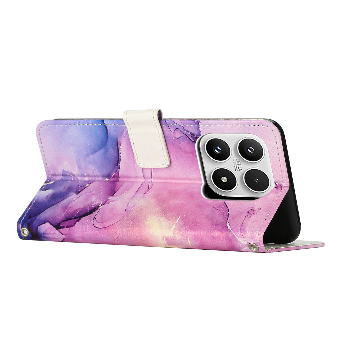 For Xiaomi 17 Stand Case Marble Pattern PU Leather Wallet Phone Cover