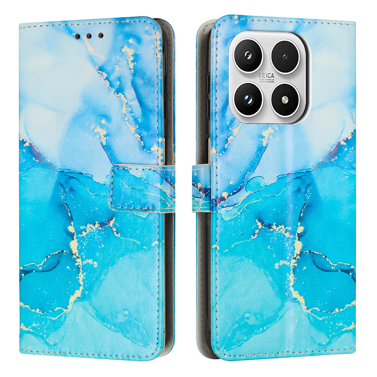 For Xiaomi 17 Stand Case Marble Pattern PU Leather Wallet Phone Cover